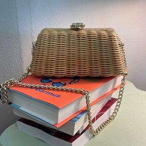 Vintage straw rattan bag